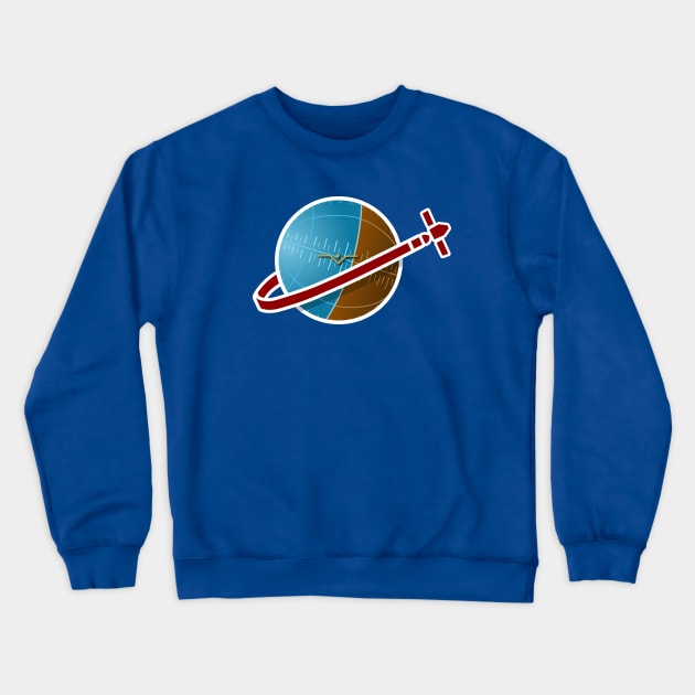 Spaceship! Crewneck Sweatshirt by jeffmcdowalldesign